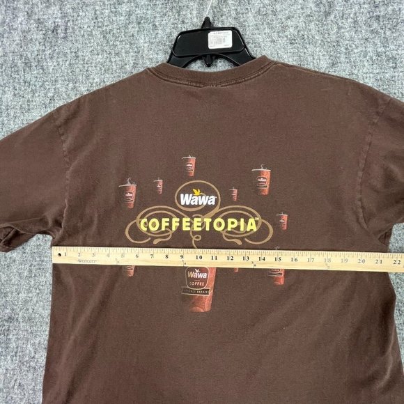 WAWA SHIRT MENS XL BROWN COFFEE COFFEETOPIA CONVENIENT STORE TEE - Picture 7 of 10